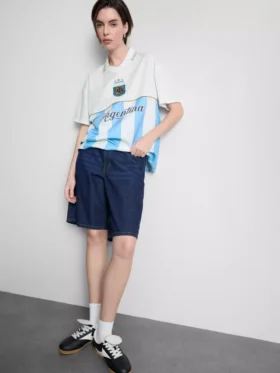 Camisola de futebol argentina com gola