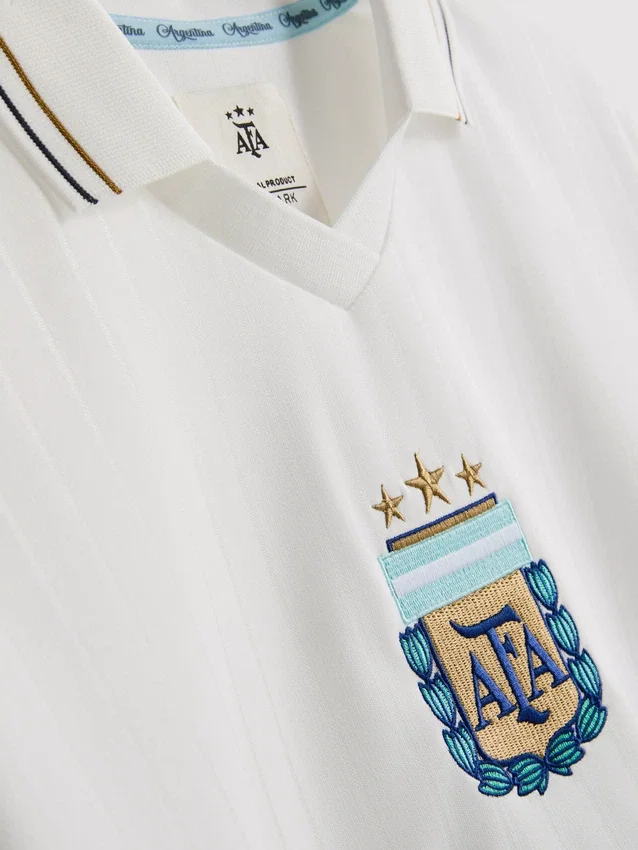 Camisola de futebol argentina com gola