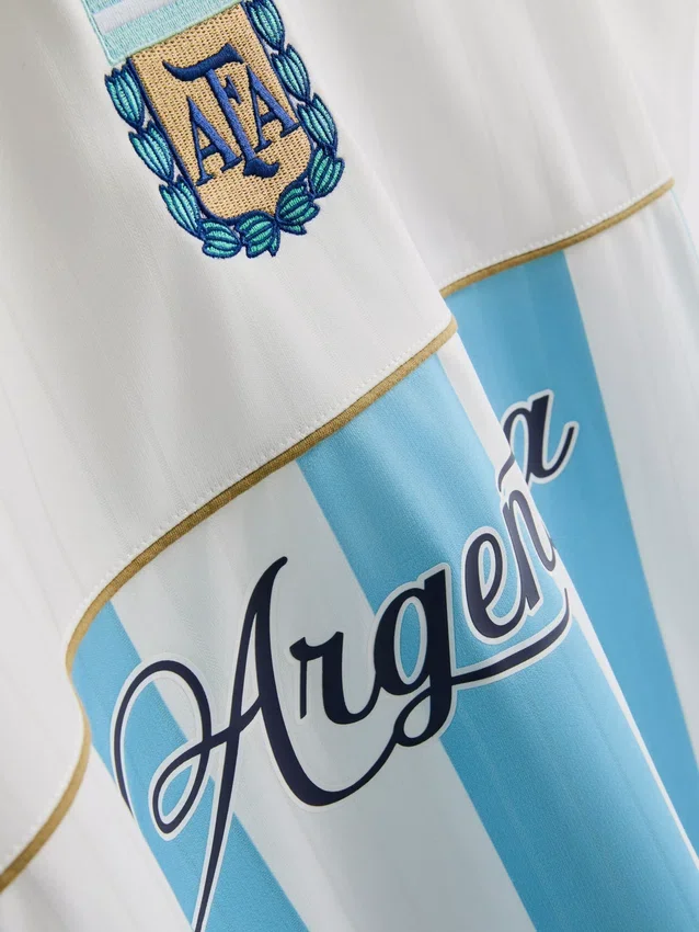 Camisola de futebol argentina com gola