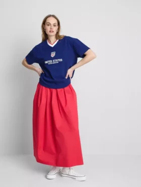 Camisola de futebol em algodão da Federação de Futebol dos EUA