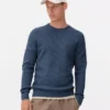 Camisola de gola redonda com canelado