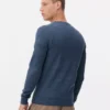 Camisola de gola redonda com canelado