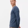 Camisola de gola redonda com canelado