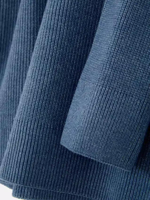 Camisola de gola redonda com canelado