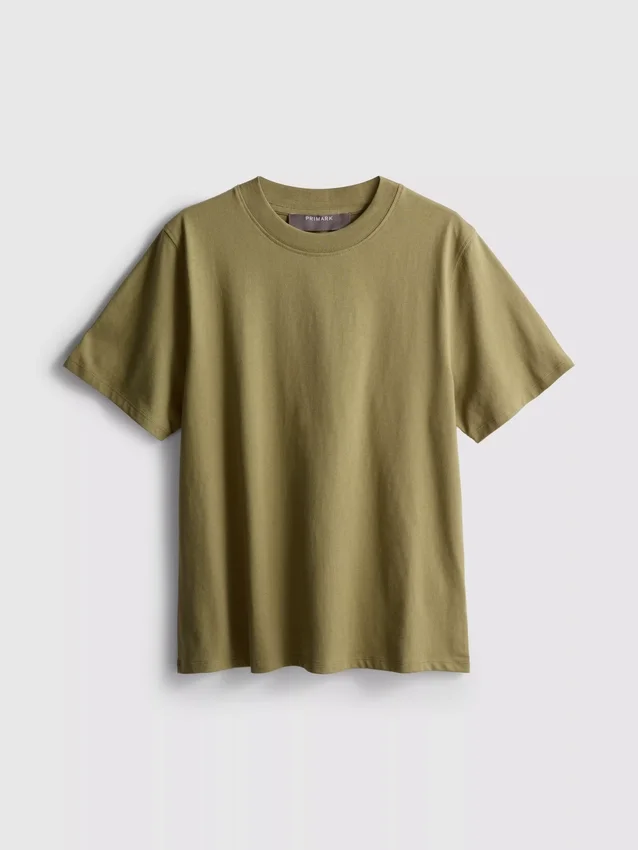 Camisola de gola redonda em algodão de alta qualidade
