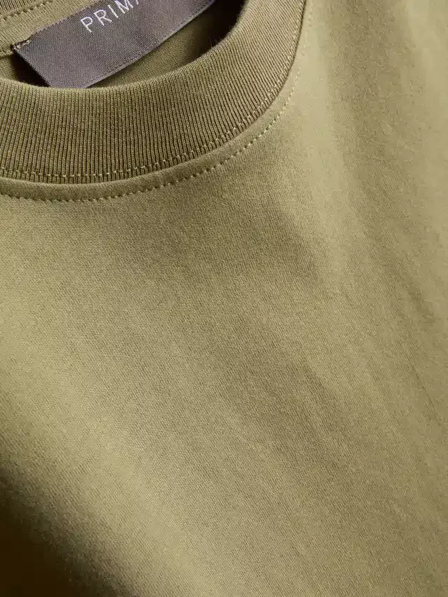 Camisola de gola redonda em algodão de alta qualidade