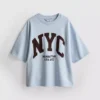Camisola de manga caída «NYC» com alto teor de algodão