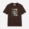 Camisola de manga curta com estampado de jante de carro