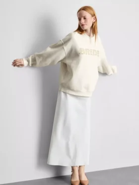 Camisola de noiva bordada com lantejoulas