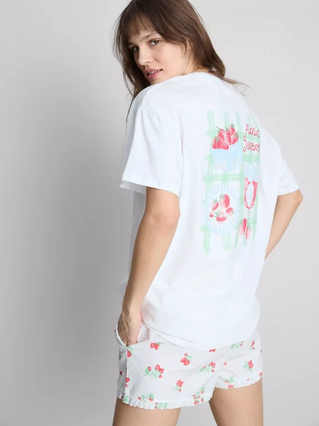 Camisola de pijama com estampado