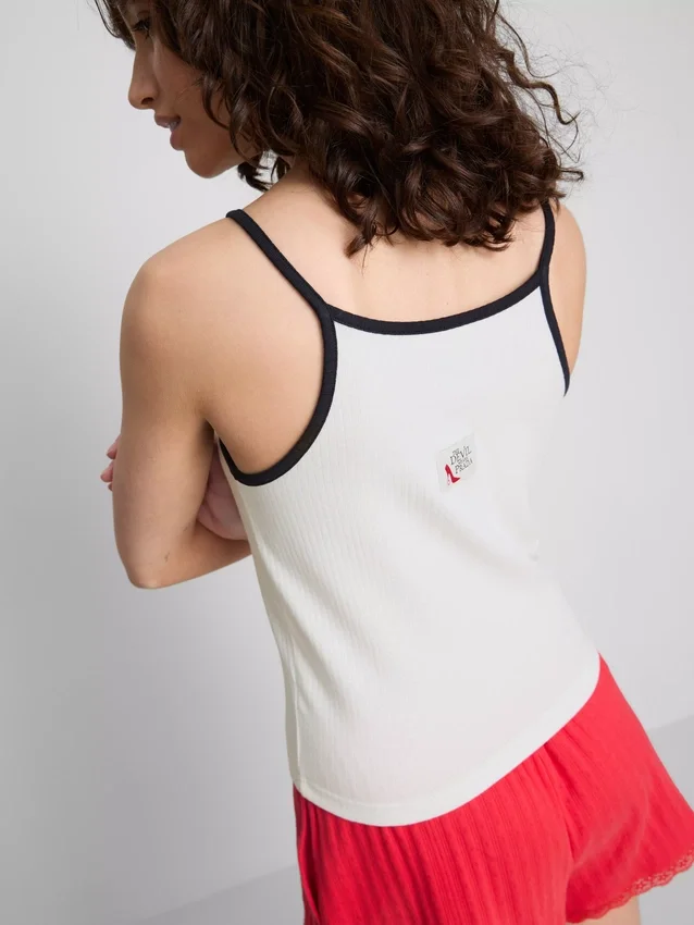Camisola de pijama com nervuras «O Diabo Veste Prada»