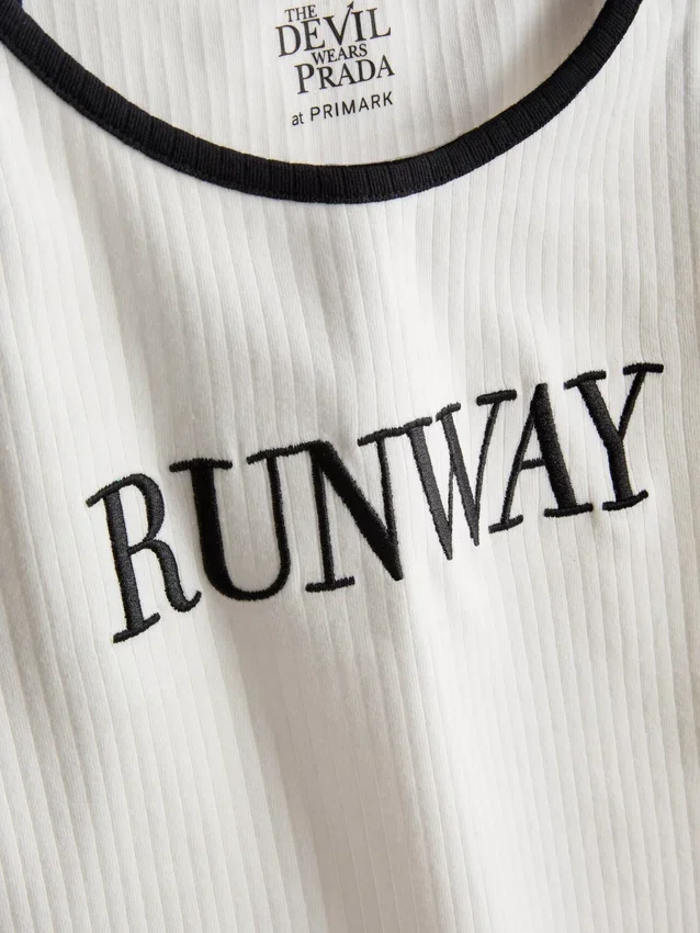 Camisola de pijama com nervuras «O Diabo Veste Prada»