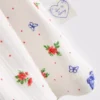 Camisola de pijama com padrão de borboletas em malha canelada