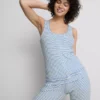 Camisola de pijama com riscas caneladas «Love to Lounge»