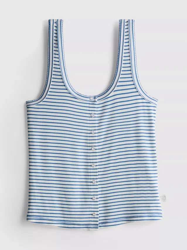Camisola de pijama com riscas caneladas «Love to Lounge»