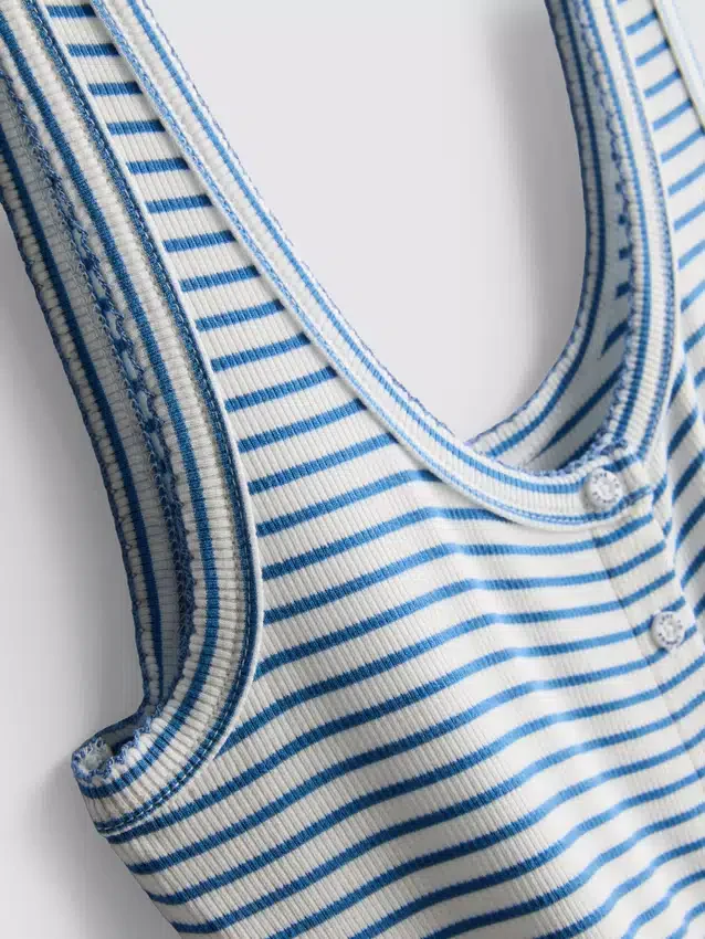 Camisola de pijama com riscas caneladas «Love to Lounge»
