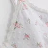 Camisola de pijama floral em algodão Dobby