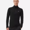 Camisola de treino de manga comprida com fecho de correr até um quarto