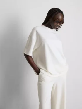 Camisola descontraída com elevado teor de algodão