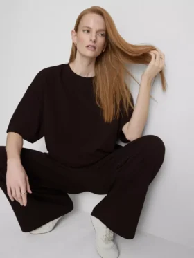 Camisola descontraída com elevado teor de algodão