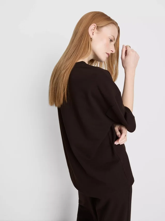 Camisola descontraída com elevado teor de algodão