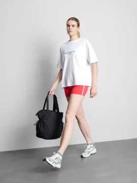 Camisola desportiva de algodão com estampado, de corte descontraído