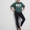 Camisola desportiva de algodão com estampado, de corte descontraído