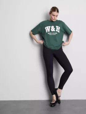 Camisola desportiva de algodão com estampado, de corte descontraído