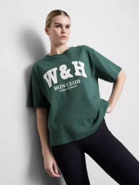 Camisola desportiva de algodão com estampado, de corte descontraído