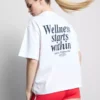 Camisola desportiva de algodão com estampado, de corte descontraído