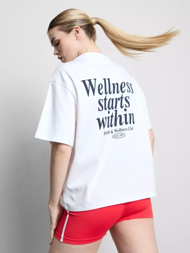 Camisola desportiva de algodão com estampado, de corte descontraído