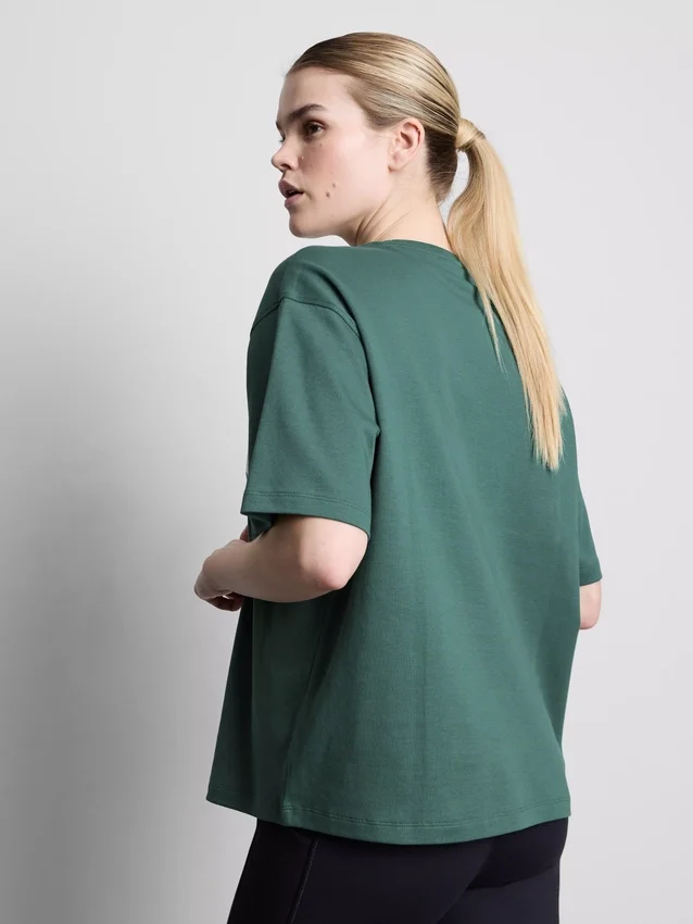 Camisola desportiva de algodão com estampado, de corte descontraído
