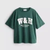 Camisola desportiva de algodão com estampado, de corte descontraído