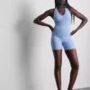 Camisola desportiva sem costuras com decote halter