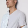 Camisola elástica de corte justo com decote em V