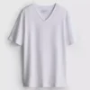 Camisola elástica de corte justo com decote em V