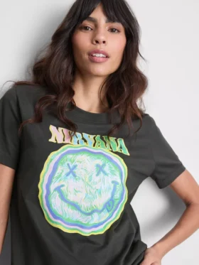 Camisola Nirvana em algodão desbotado