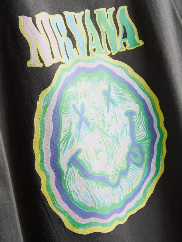 Camisola Nirvana em algodão desbotado