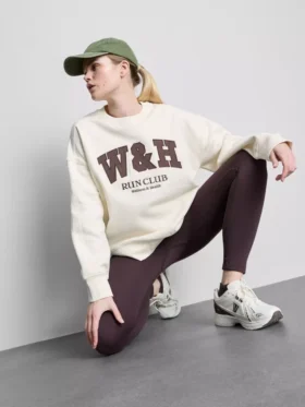 Camisola oversized com elevado teor de algodão para corrida