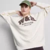 Camisola oversized com elevado teor de algodão para corrida