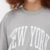 Camisola oversized com estampado de Nova Iorque