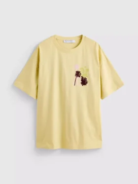 Camisola oversized de algodão com estampado, estilo «boyfriend»