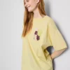 Camisola oversized de algodão com estampado, estilo «boyfriend»