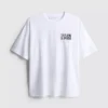 Camisola oversized de algodão com estampado, estilo «boyfriend»