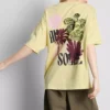 Camisola oversized de algodão com estampado, estilo «boyfriend»