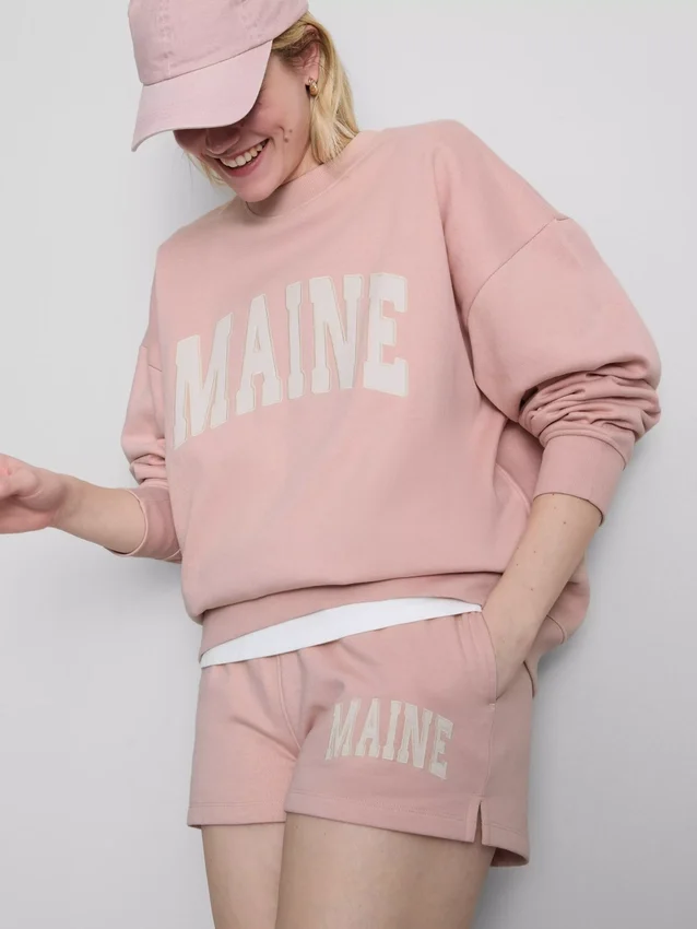 Camisola oversized «Maine» com elevada proporção de algodão