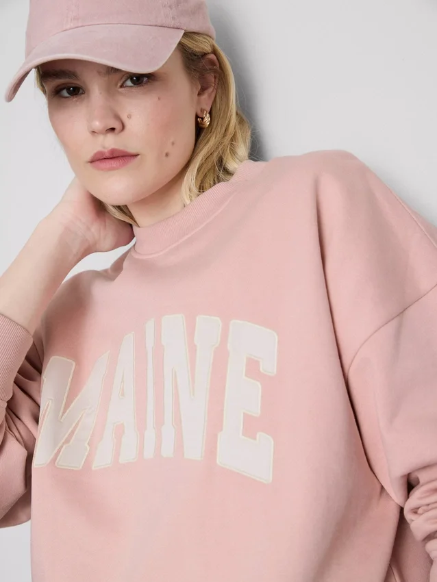 Camisola oversized «Maine» com elevada proporção de algodão
