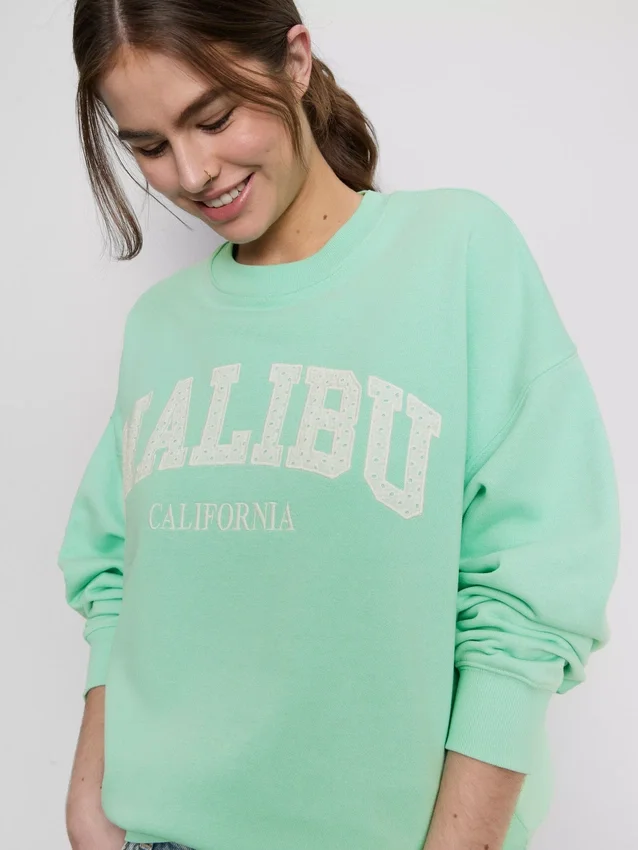 Camisola oversized Malibu com alto teor de algodão