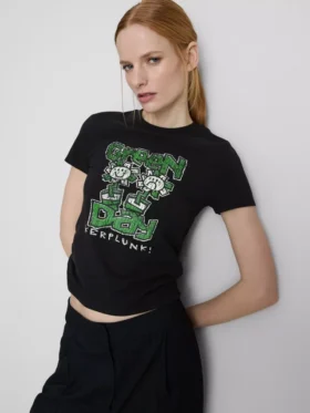 Camisola para bebé com franzido «Green Day», rica em algodão