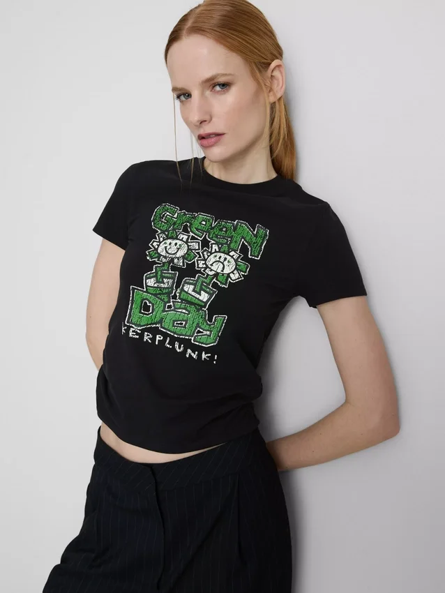 Camisola para bebé com franzido «Green Day», rica em algodão